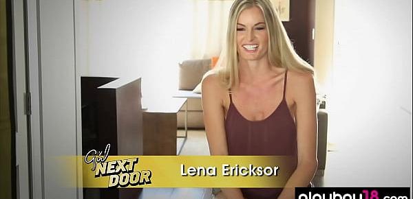  Hot blondie Lena Erickson from next door stripping sensually